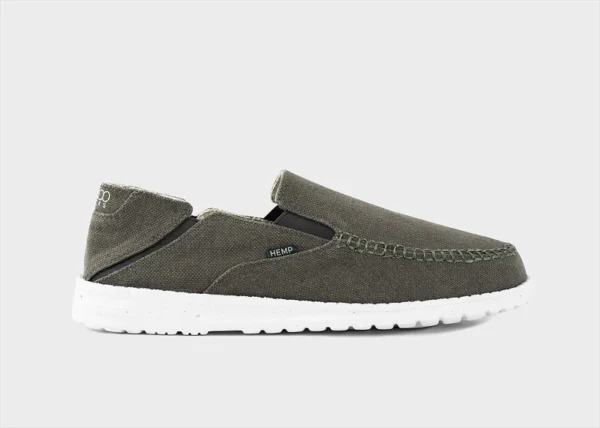 Sunslide Dark Green Mens Hemp Shoe