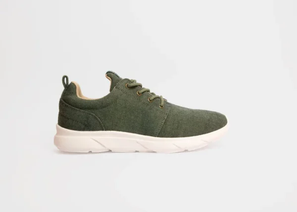 dark green hemp shoe